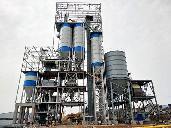 Dry mortar mixing plant