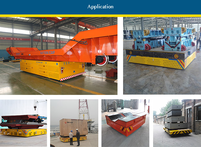 steel plate electric trackless transfer flat cart , material handling equipment in warehouse