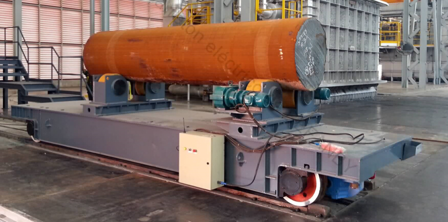 cable drum powered material transfer rail cart widely used in factory workshop