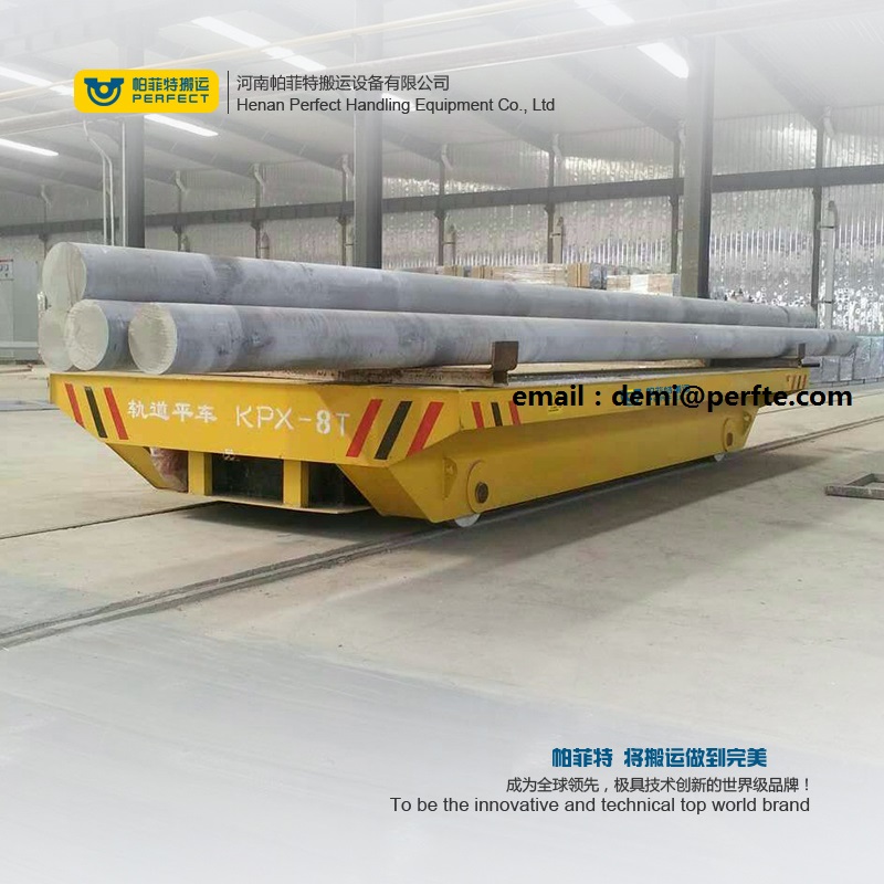rail flatbed transfer cart used for dirt sand mining industry handling